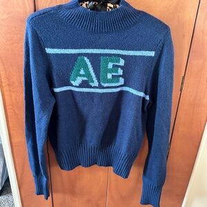 American Eagle Outfitters Navy with Green Label Sweater